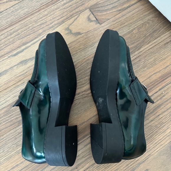 PRADA PLATFORM LOAFERS - EMERALD/BLACK - Picture 6 of 12